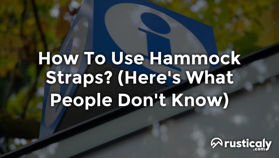 how to use hammock straps