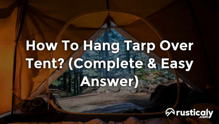 how to hang tarp over tent