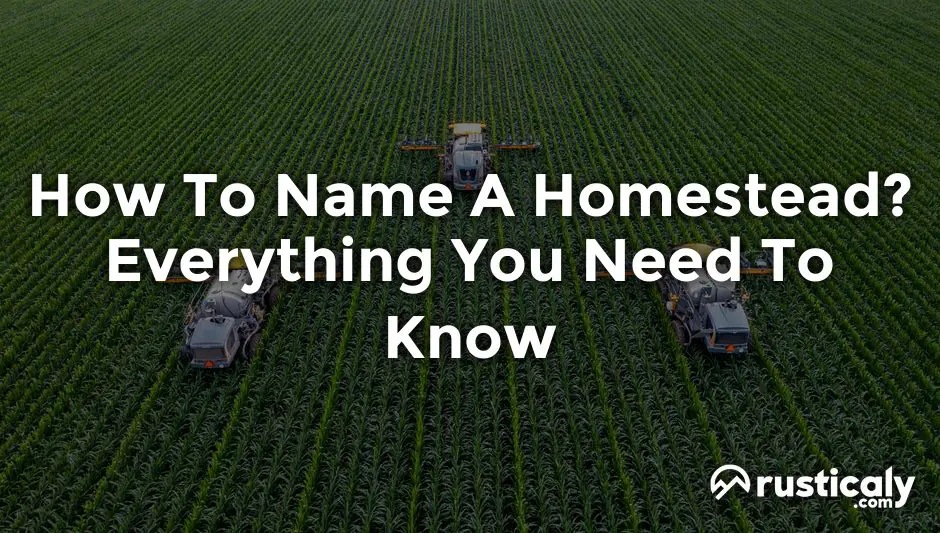 how to name a homestead
