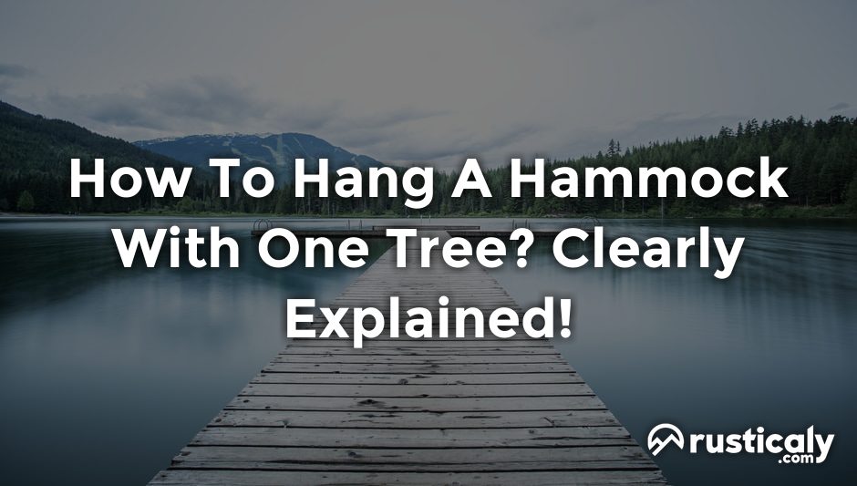 how to hang a hammock with one tree