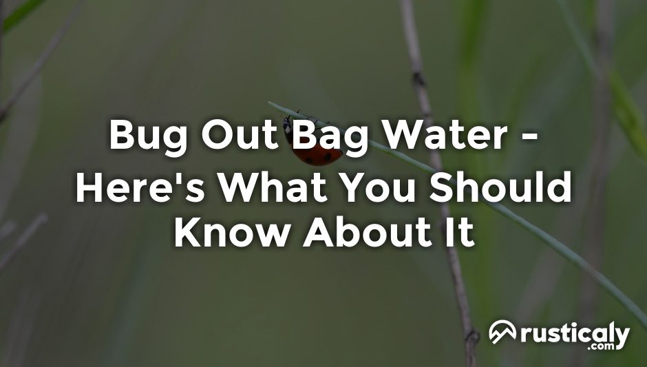 bug out bag water