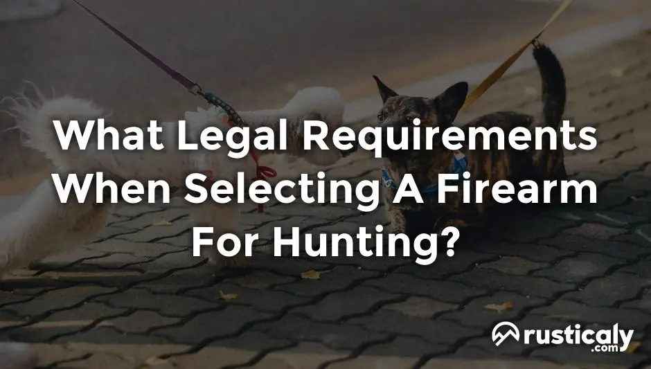 what legal requirements when selecting a firearm for hunting