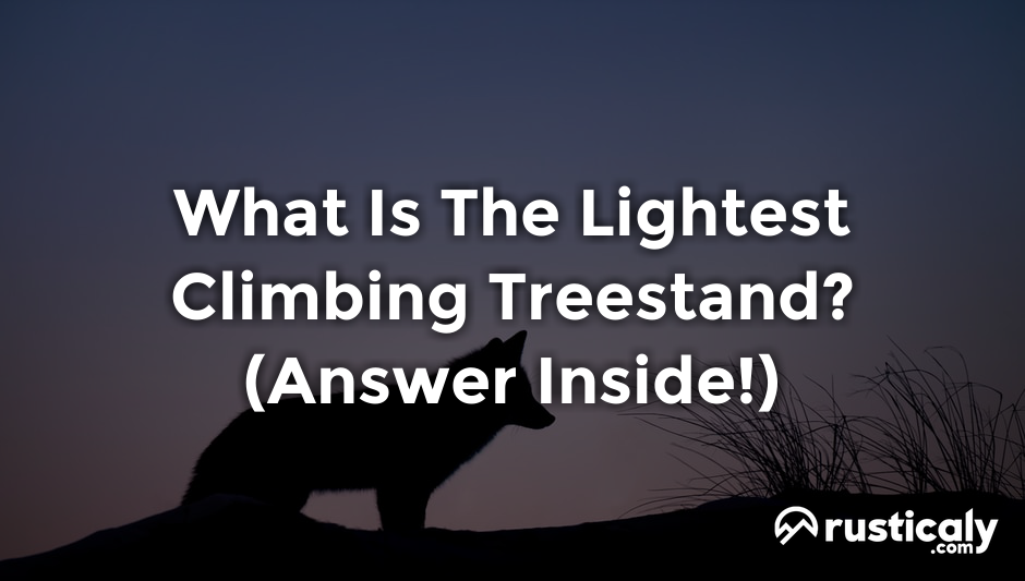 what is the lightest climbing treestand