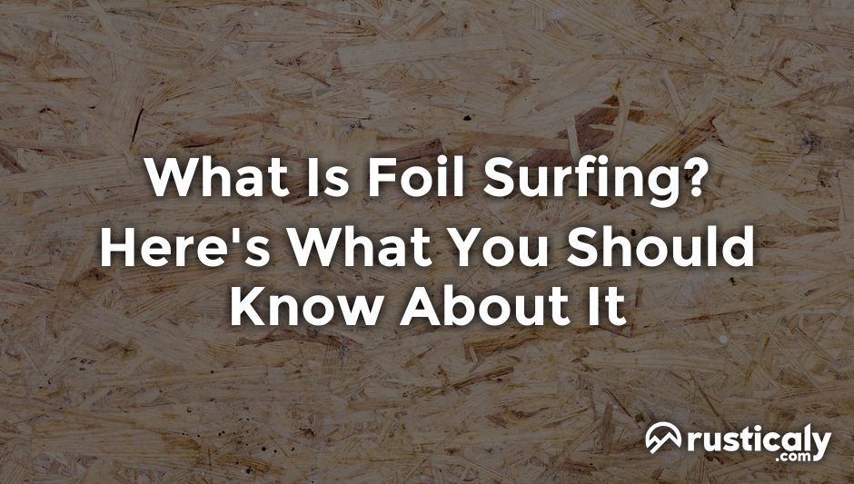what is foil surfing