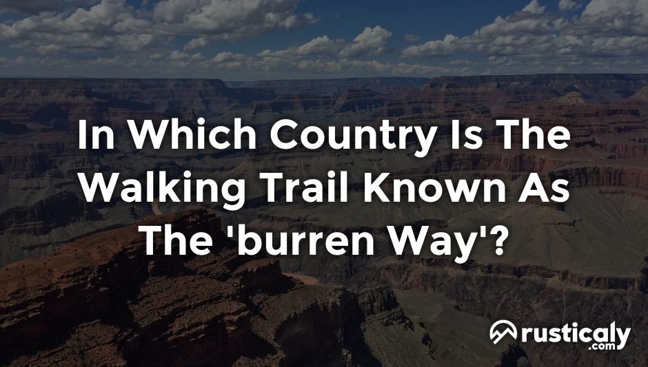 in which country is the walking trail known as the 'burren way'?