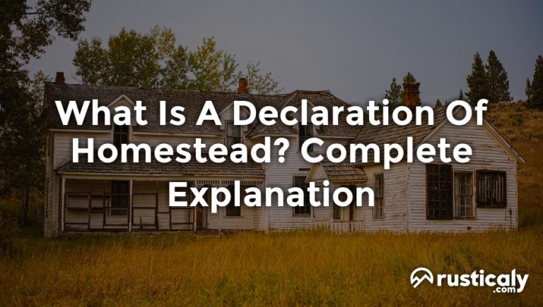 what is a declaration of homestead