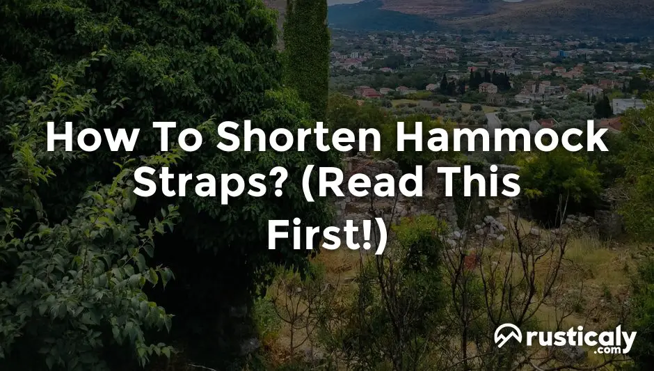 how to shorten hammock straps