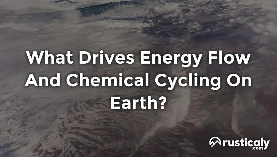 what drives energy flow and chemical cycling on earth?