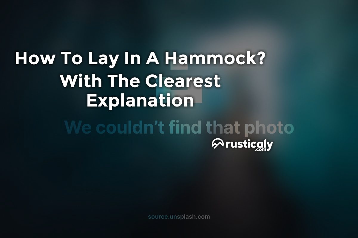 how to lay in a hammock