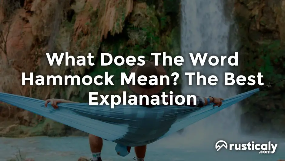 what does the word hammock mean