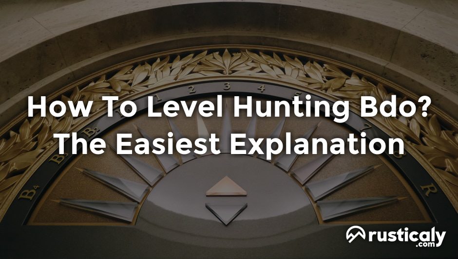 how to level hunting bdo