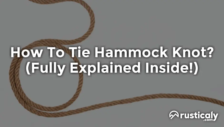 how to tie hammock knot