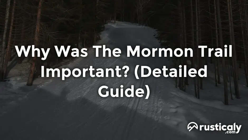 why was the mormon trail important