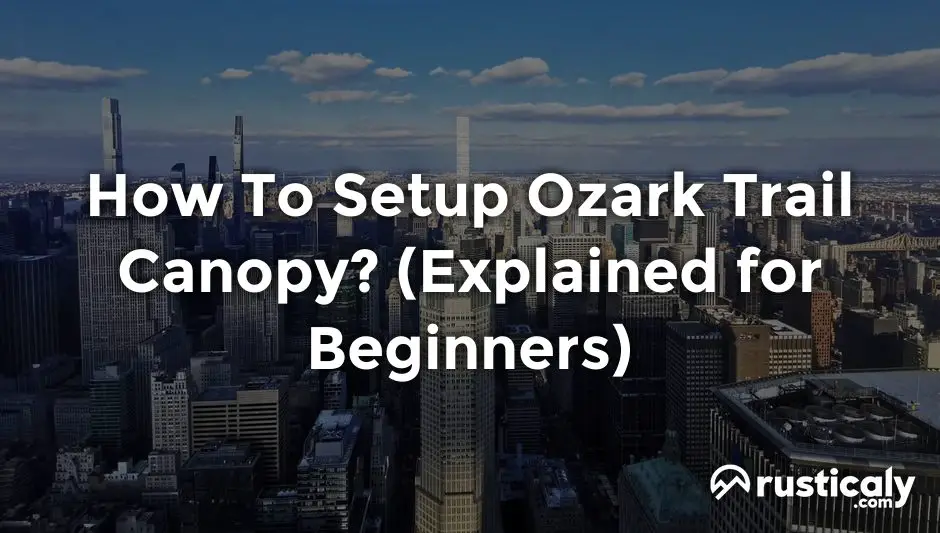 how to setup ozark trail canopy
