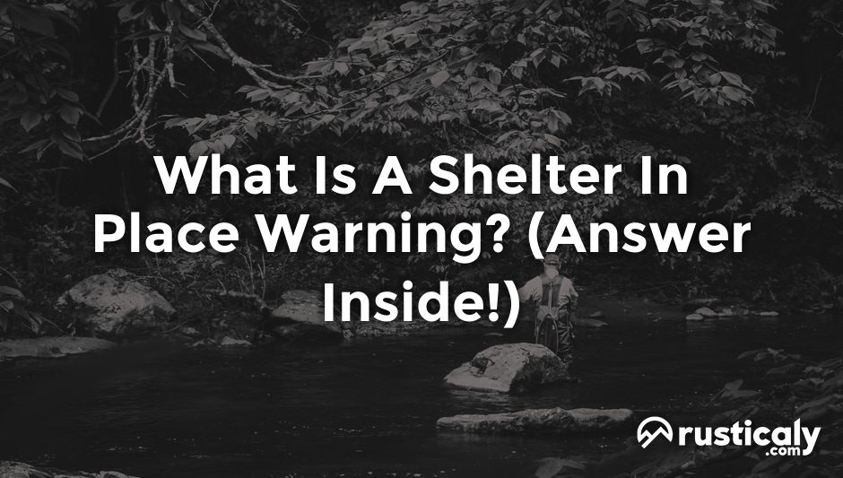 what is a shelter in place warning
