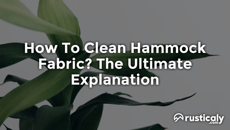 how to clean hammock fabric