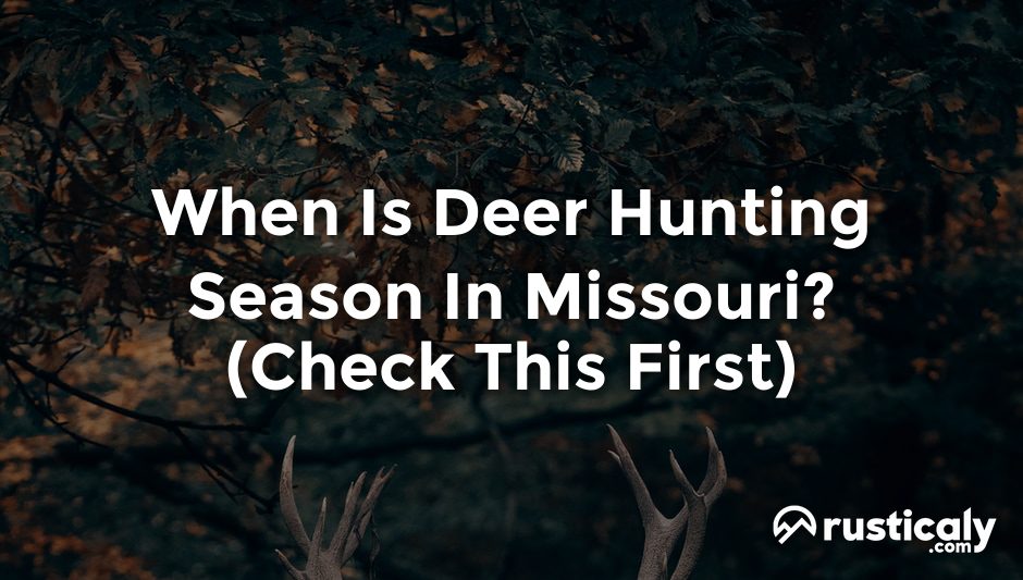 when is deer hunting season in missouri