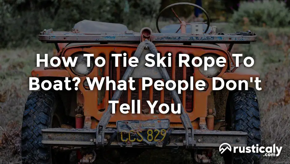 how to tie ski rope to boat