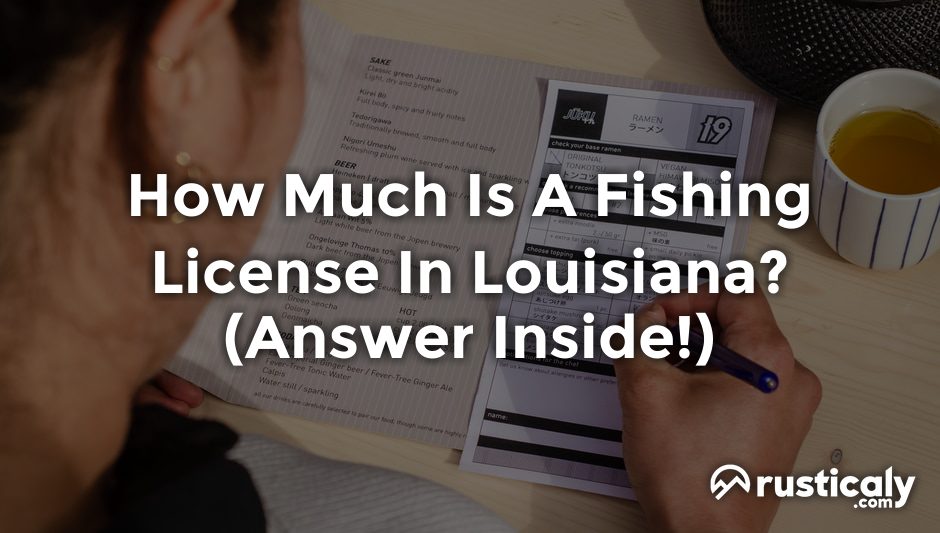 how much is a fishing license in louisiana