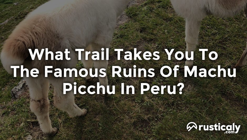 what trail takes you to the famous ruins of machu picchu in peru?
