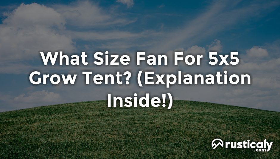 what size fan for 5x5 grow tent