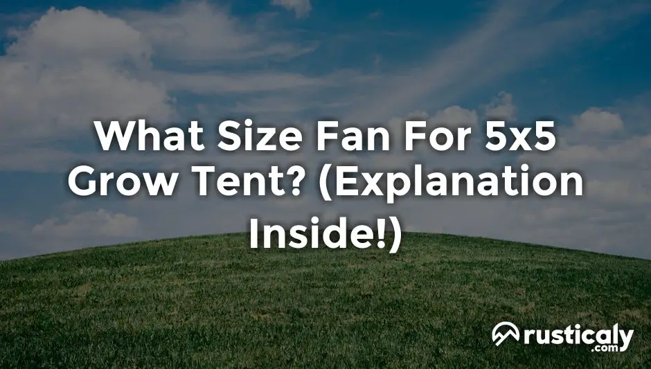 what size fan for 5x5 grow tent