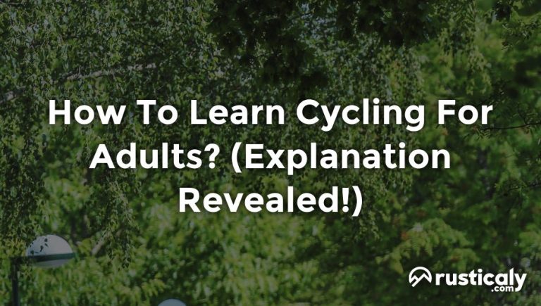 how to learn cycling for adults