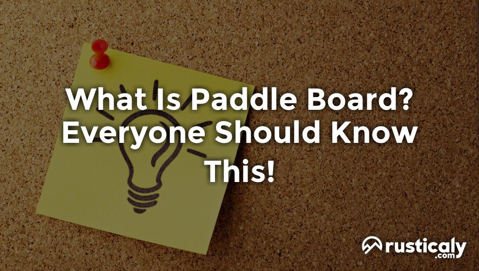 what is paddle board