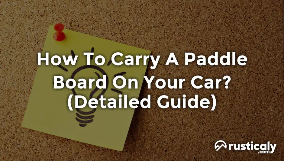 how to carry a paddle board on your car