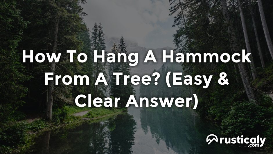 how to hang a hammock from a tree