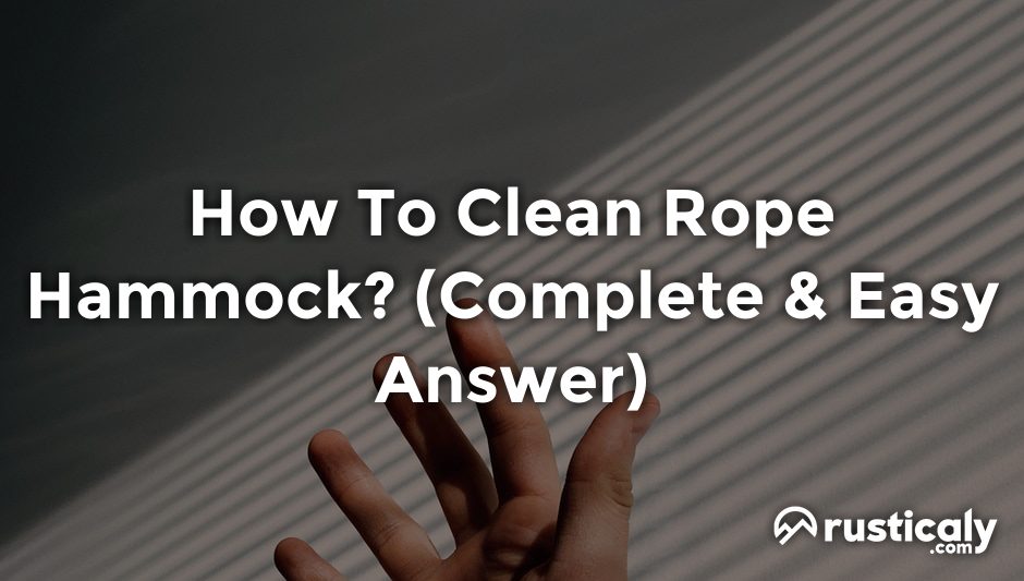 how to clean rope hammock