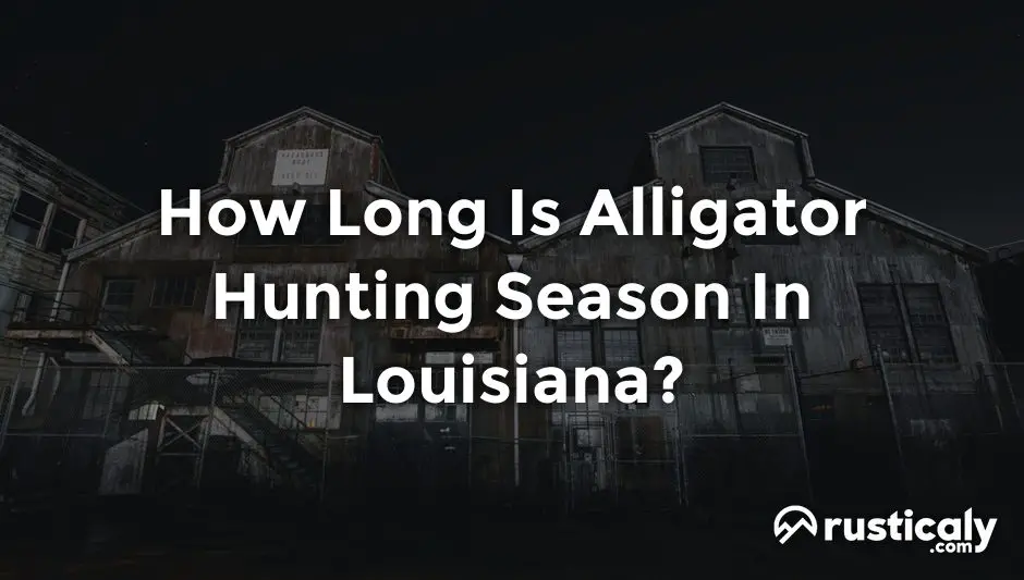 how long is alligator hunting season in louisiana