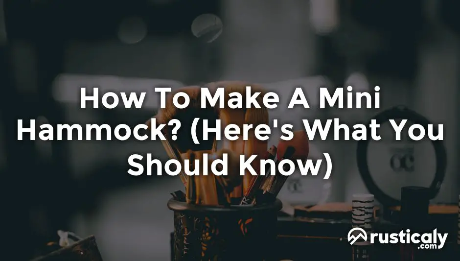 how to make a mini hammock