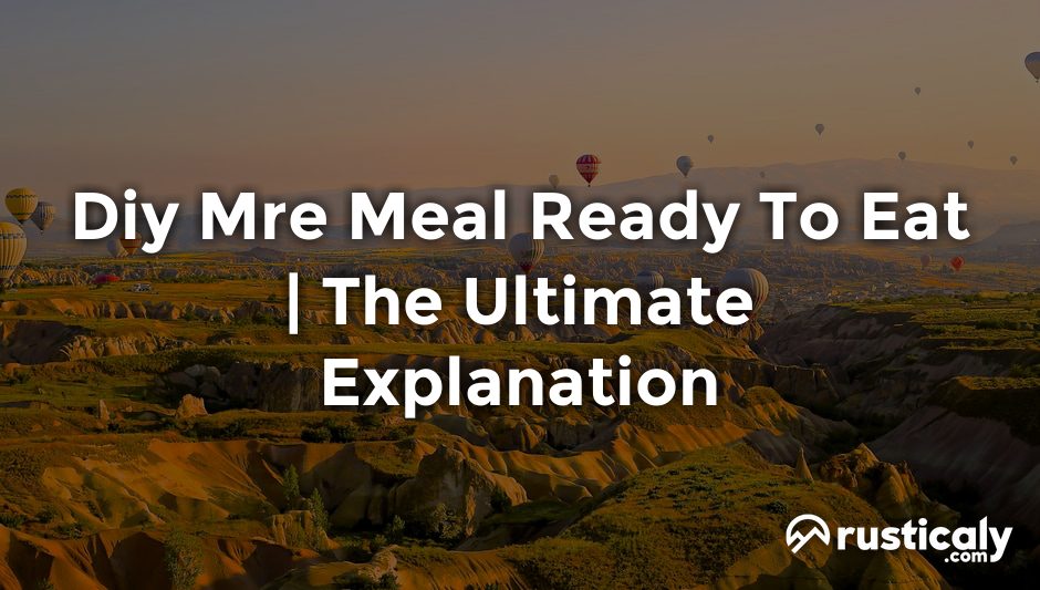 diy mre meal ready to eat