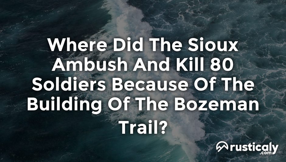 where did the sioux ambush and kill 80 soldiers because of the building of the bozeman trail