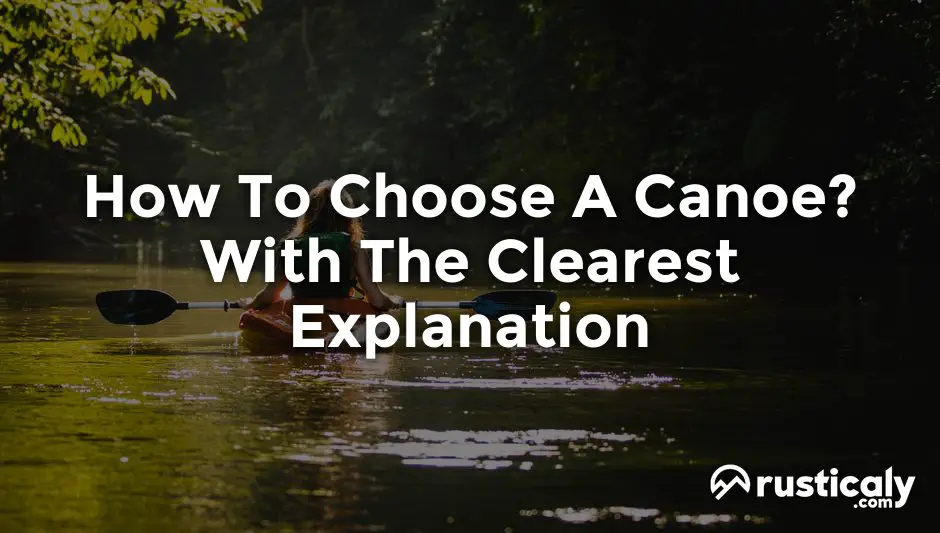 how to choose a canoe