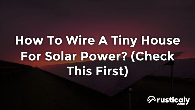 how to wire a tiny house for solar power