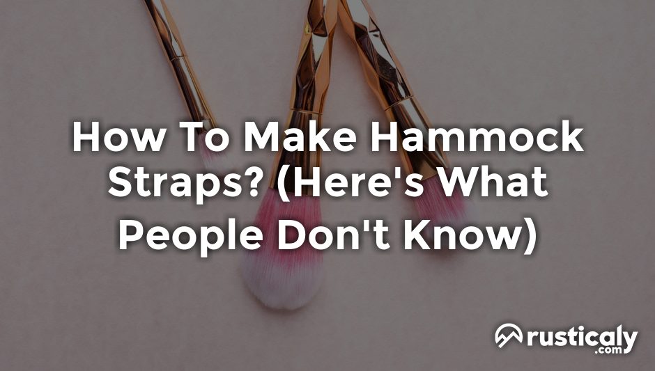 how to make hammock straps