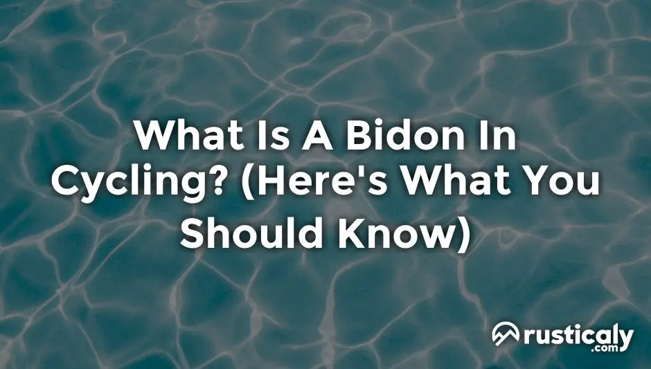 what is a bidon in cycling