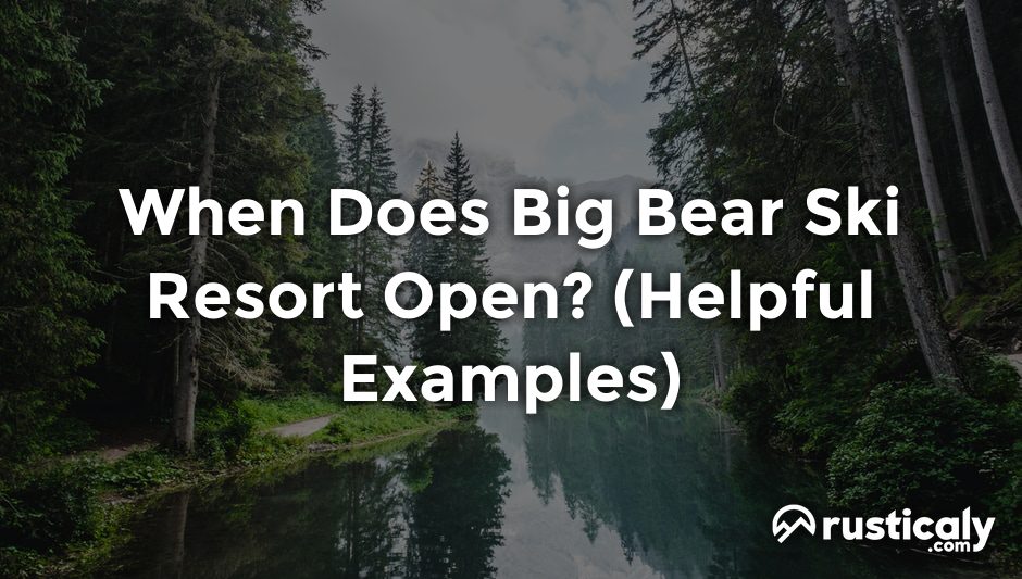 when does big bear ski resort open