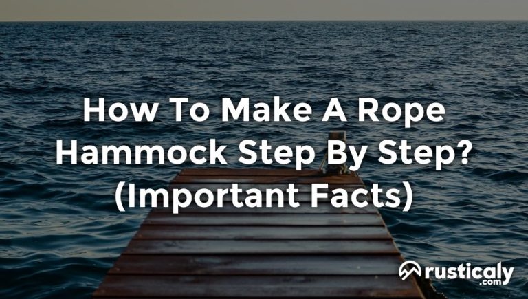 how to make a rope hammock step by step
