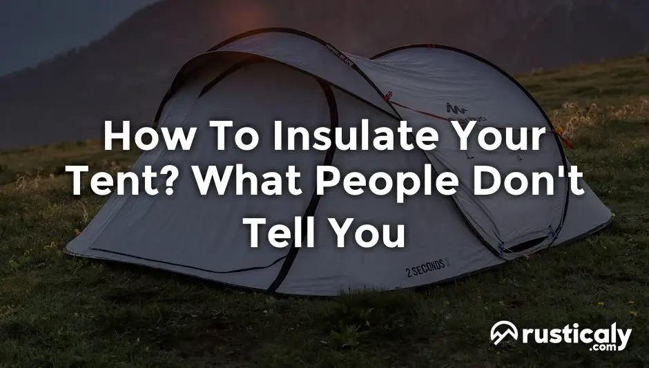 how to insulate your tent