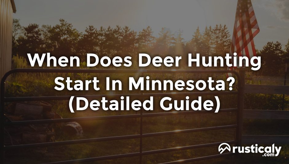 when does deer hunting start in minnesota