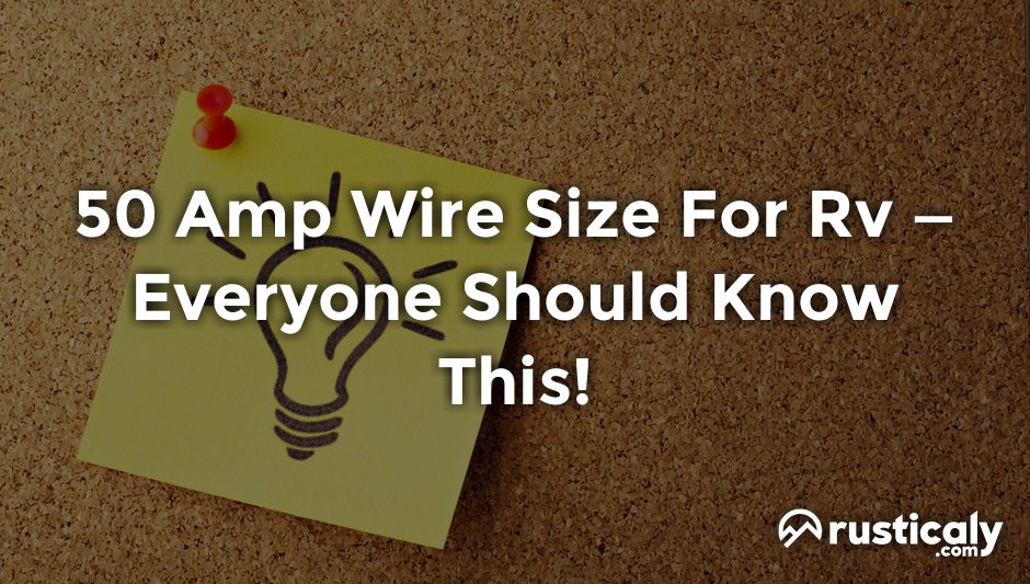50 amp wire size for rv