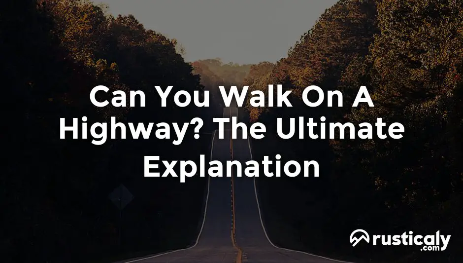 can you walk on a highway