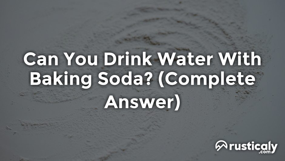 can you drink water with baking soda