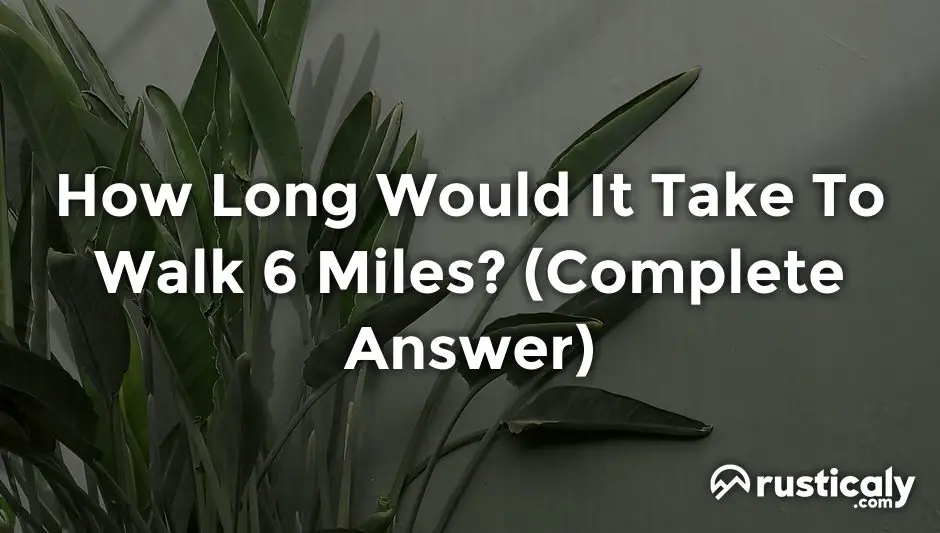how long would it take to walk 6 miles