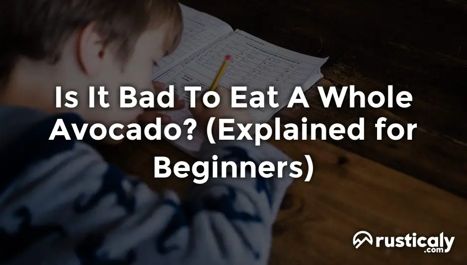 is it bad to eat a whole avocado