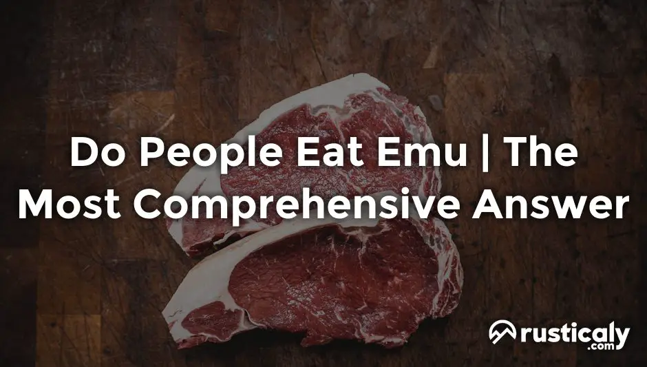 do people eat emu
