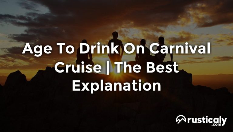 age to drink on carnival cruise